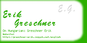 erik greschner business card
